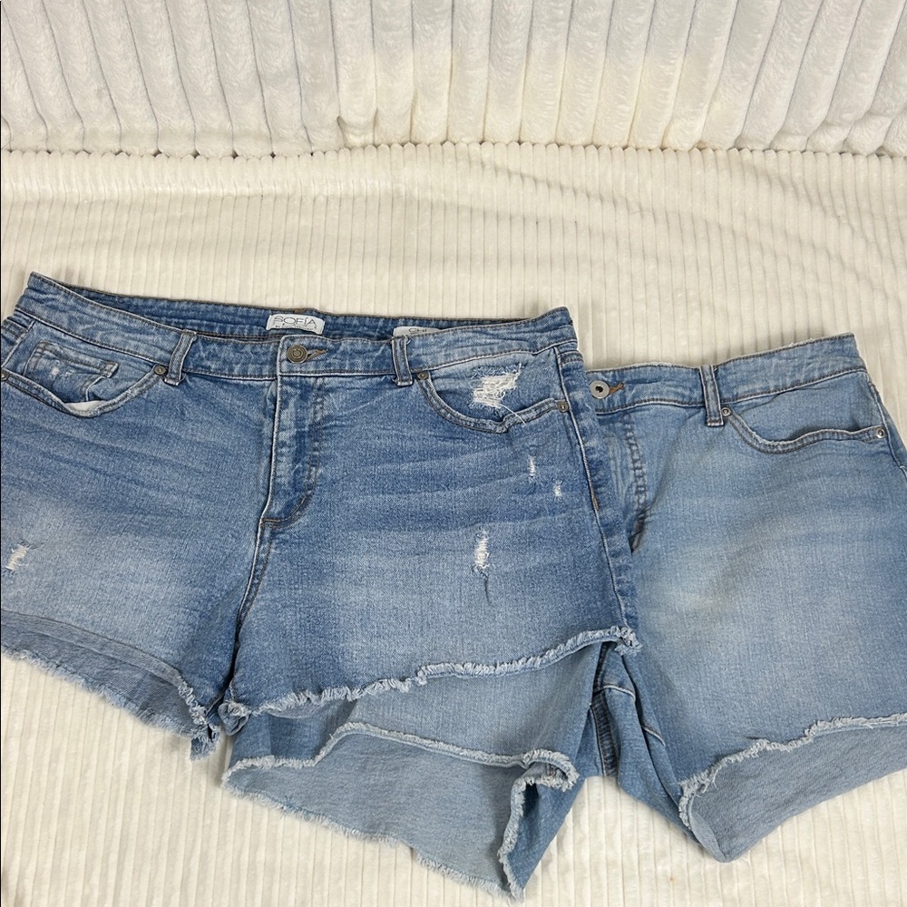 Set of 2 Sophia Vergara denim cutoff jeans shorts 14